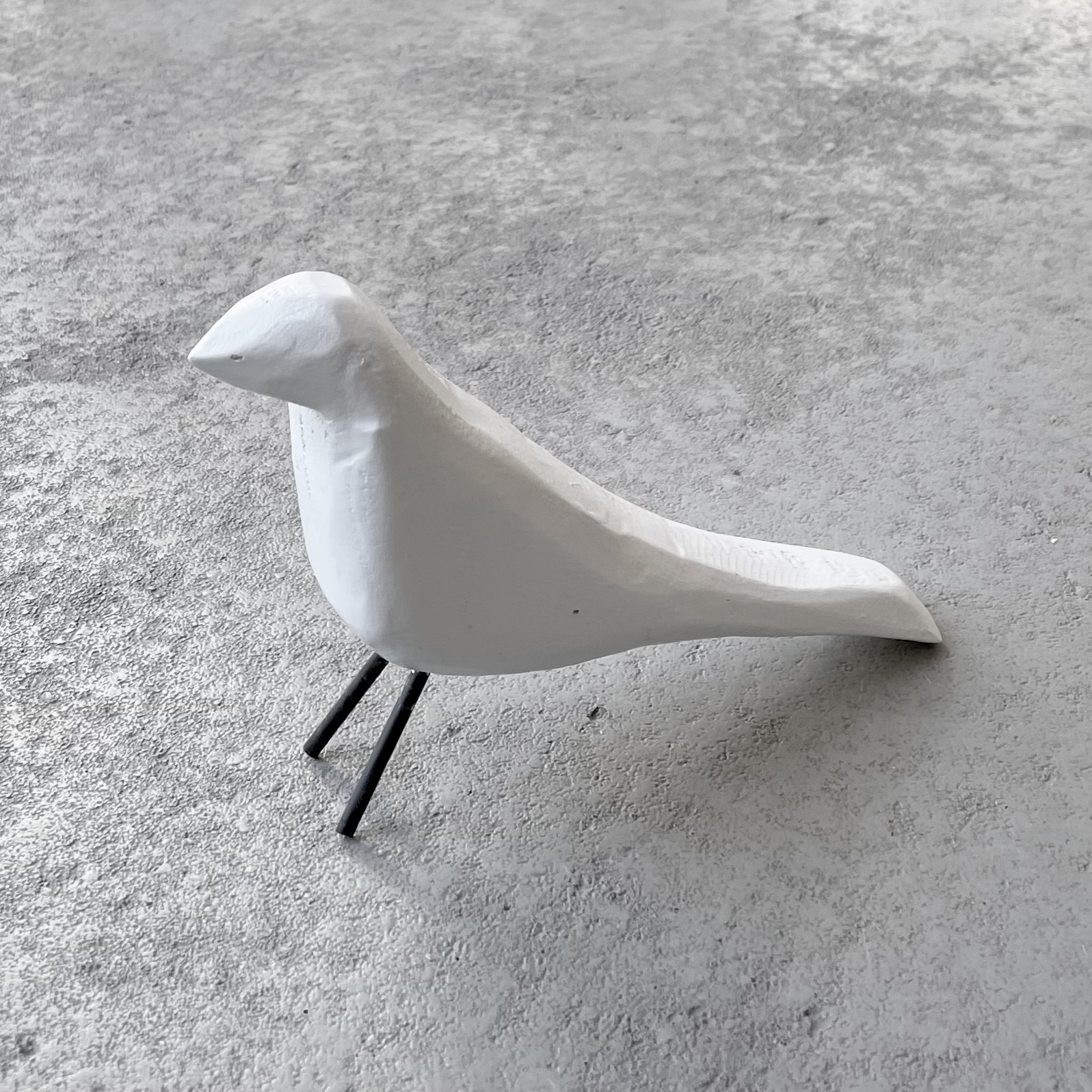 Holz-Vogel "Luigi" L21cm, weiß