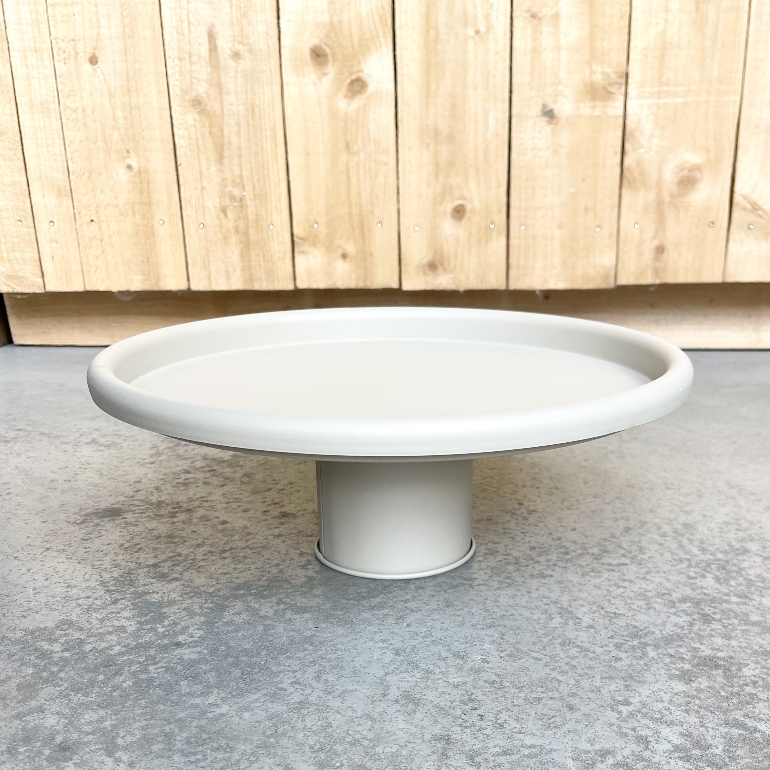 Met.Tablett"Zenon"a.F.D38H14cm, taupe