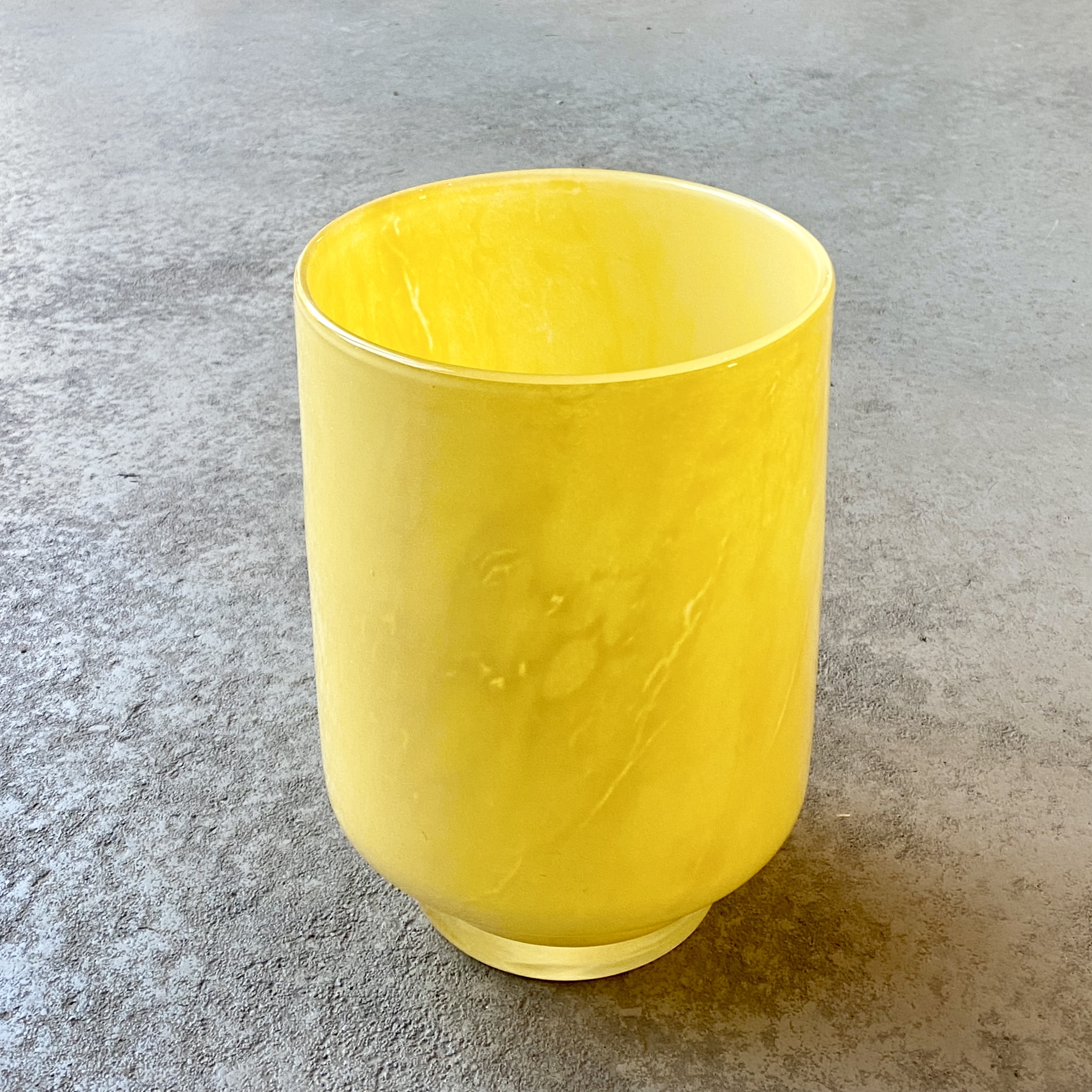 Glas Windlicht/ Vase "Midas" H21cm, gelb