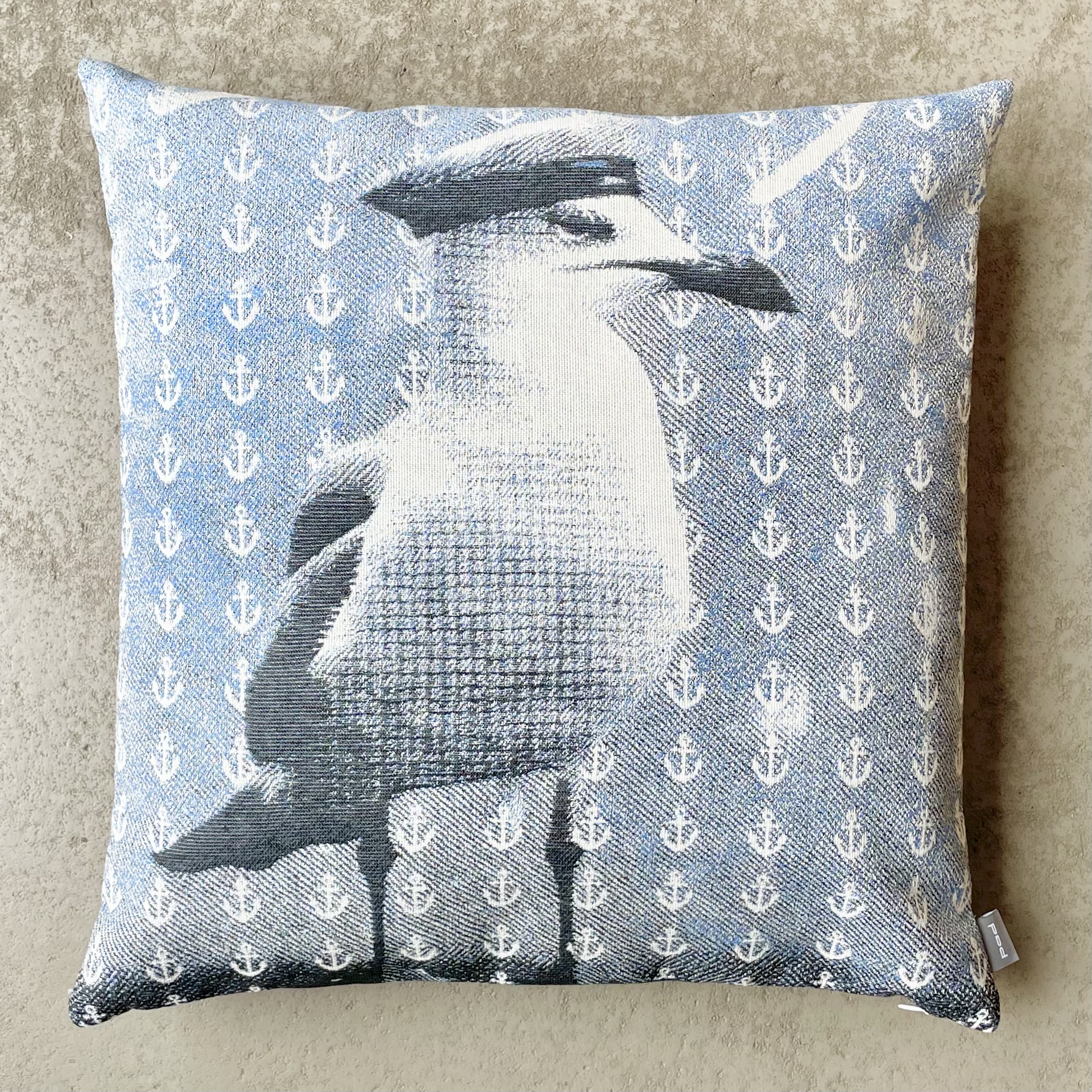 Kissen mit Füllung "Captain" 45x45cm, blue/pink/schwarz