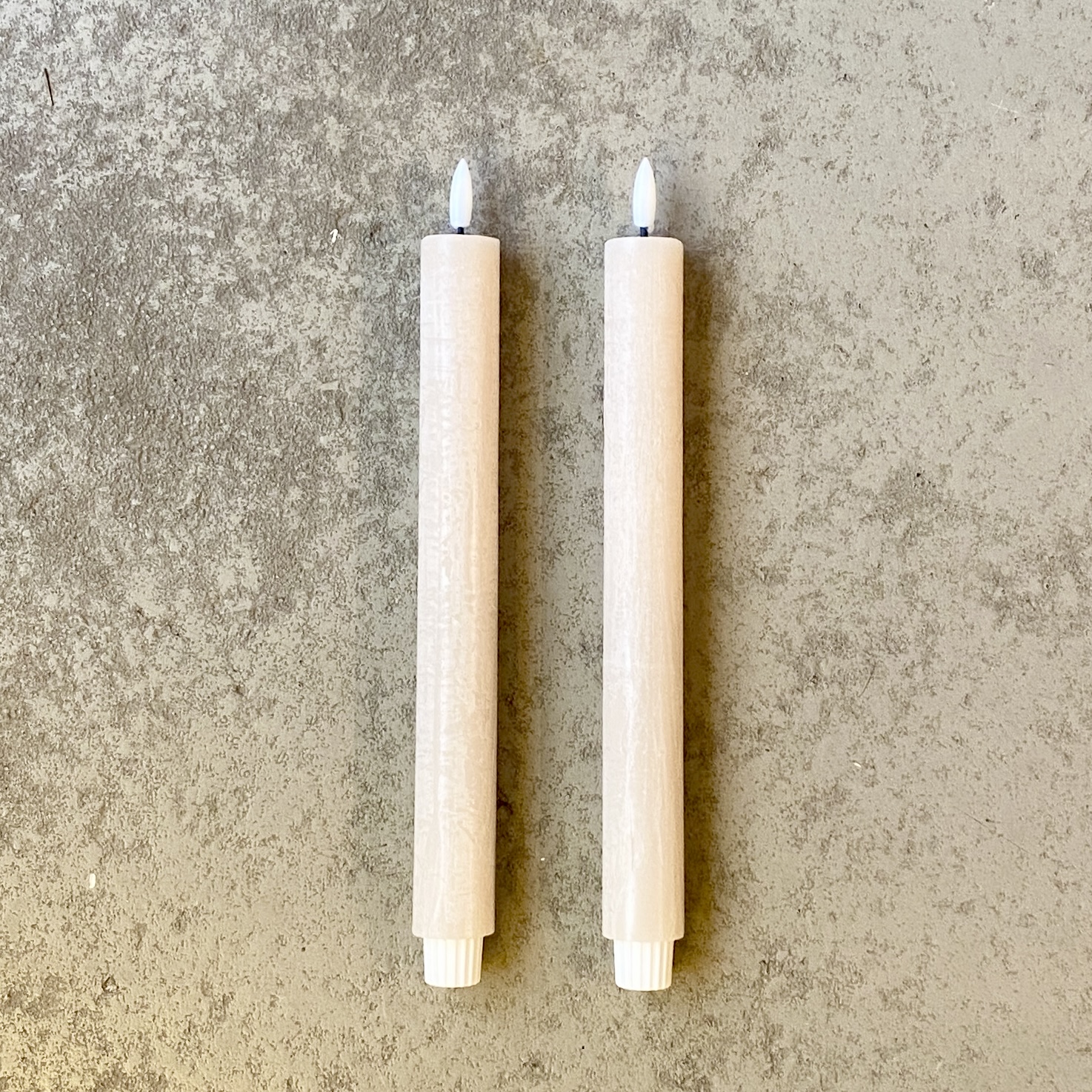 LED-Stabkerze 2er-Set, H29cm, beige