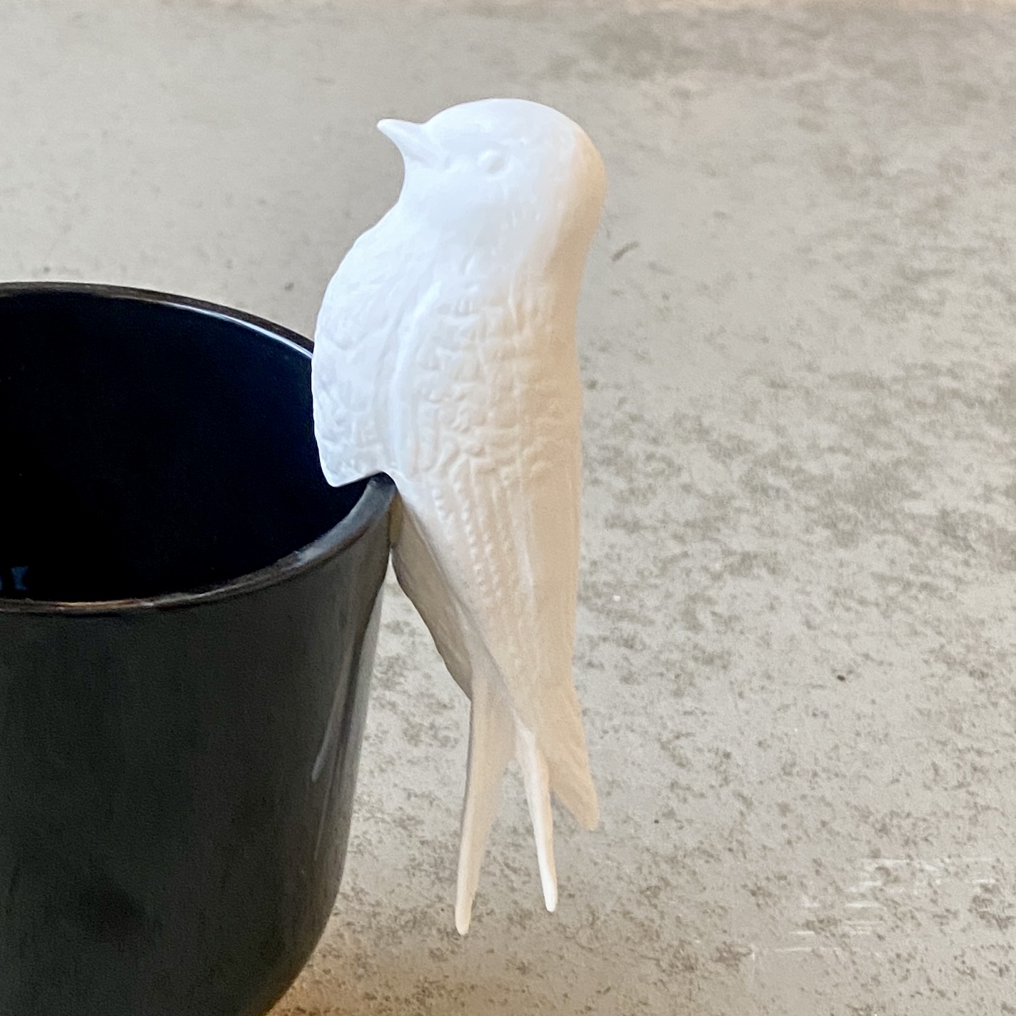 SCHWALBE Vogel Deko-Objekt H14cm, weiß