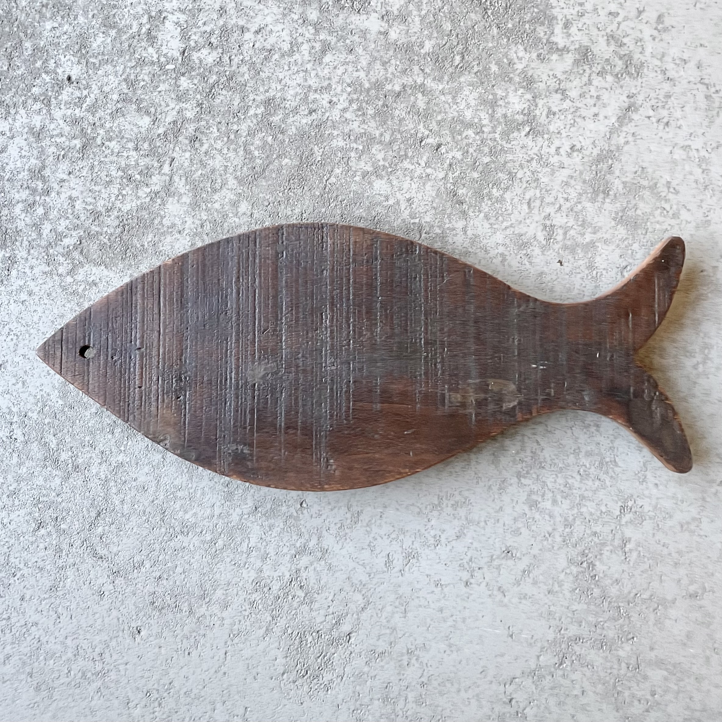 Tablett/Untersetzer "Fisch" aus Altholz L48cm, braun