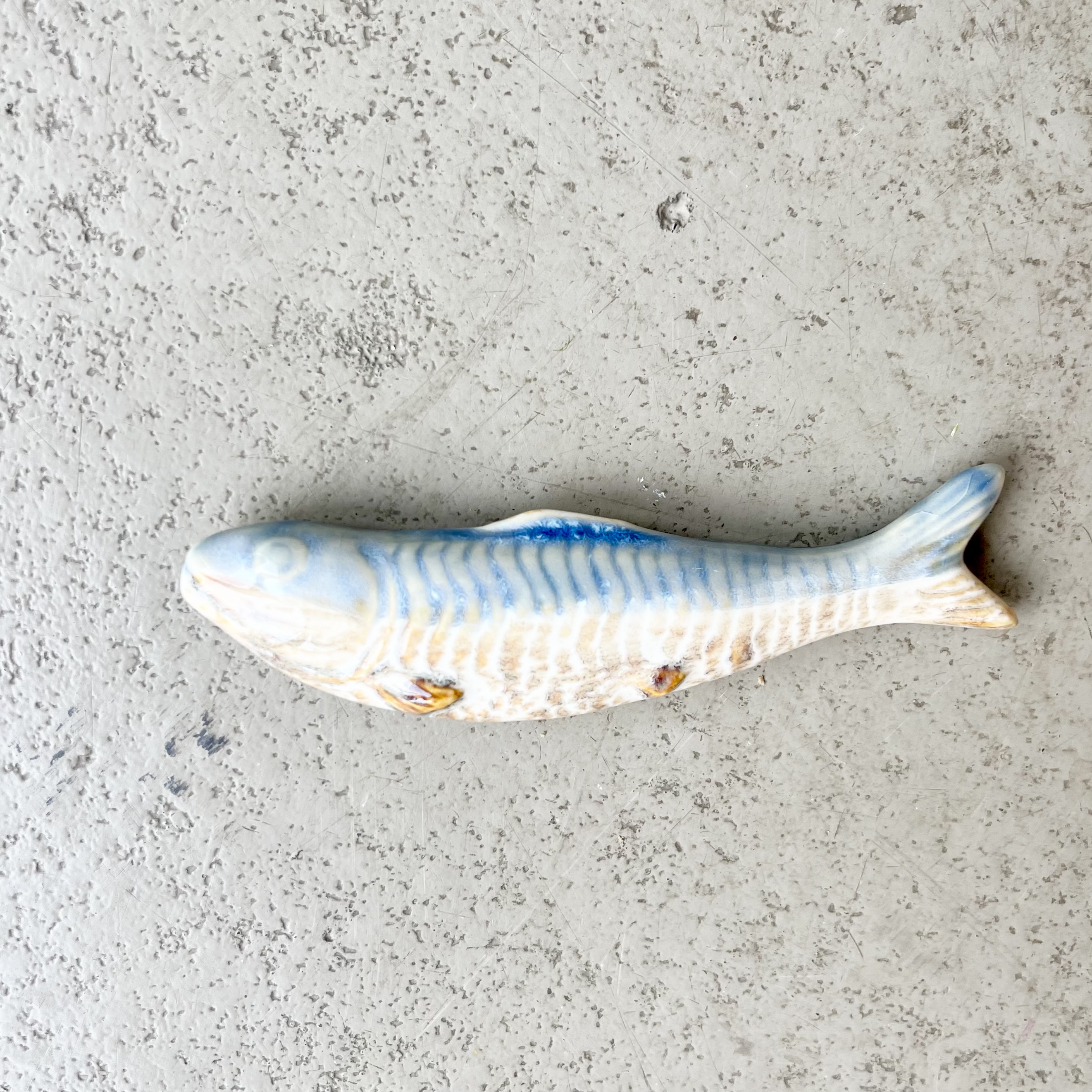 Keramik Fisch blau kl.