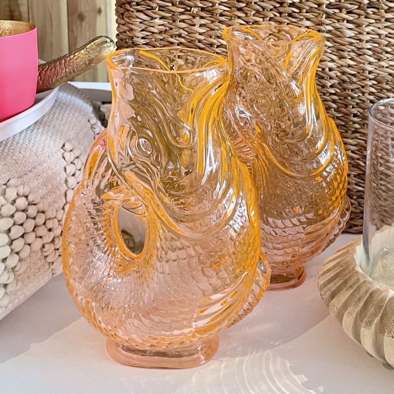 Kersten Orange Glass Fish Vase