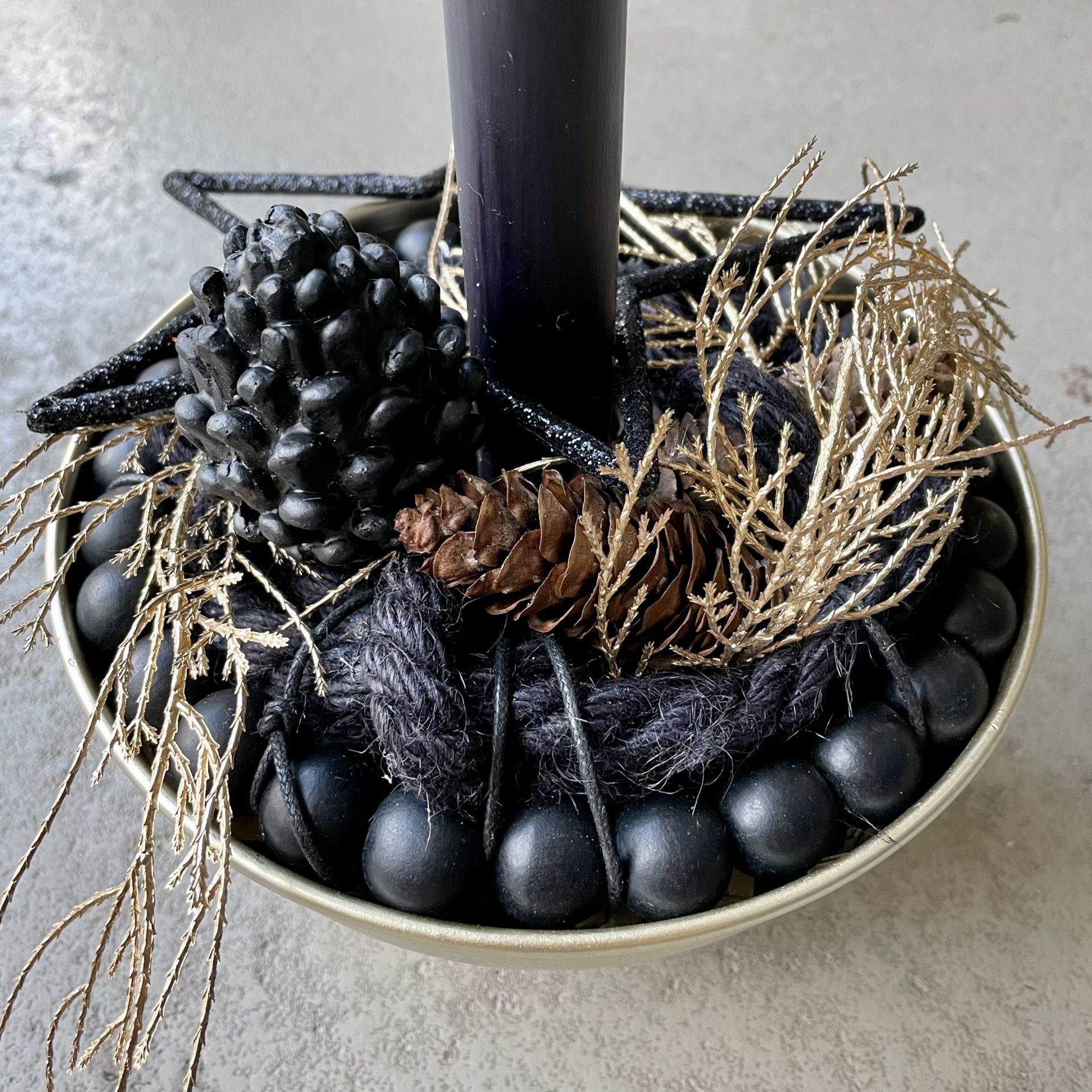 PolyZapfen "Tamara" L7,5cm, schwarz